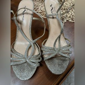 Sparkly glitter heels